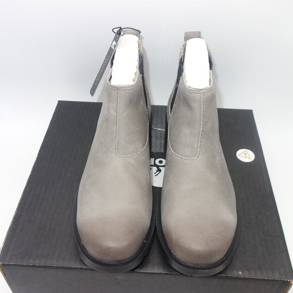 NEW Sorel Emelie II Chelsea Waterproof Bootie Quarry Gray Black Women's 8 NO BOX - Picture 6 of 9